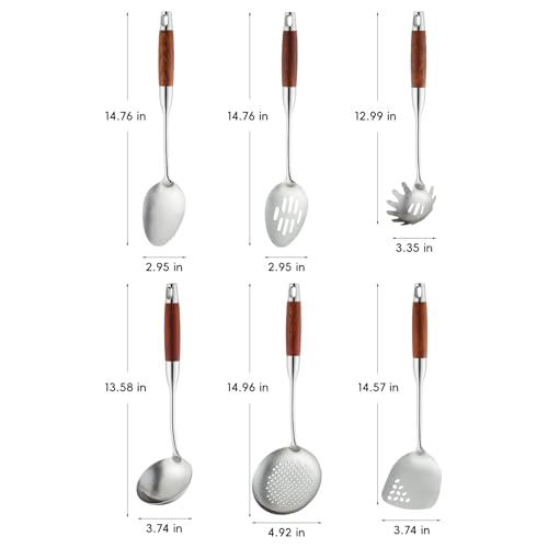 18 10 Stainless Steel Kitchen Utensils Set (6 Count)