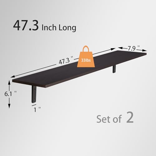 Long Wall Shelves (2 Count)