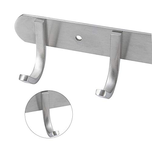 Towel Hook Rack Brushed Nickel 17