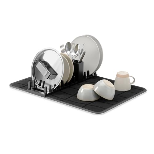 Udry Dish Drying Rack with Microfiber Mat
