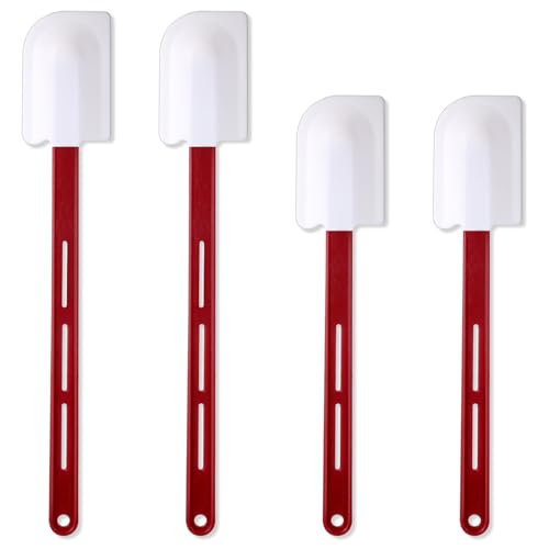 4 Pcs Rubber Spatulas Silicone Heat Resistant (4 Count)