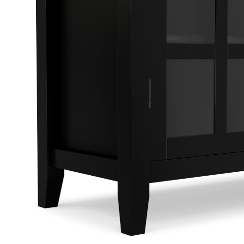 Artisan 38" Wide Solid Wood Storage Cabinet in Black