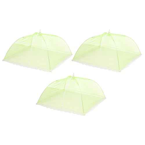 3 Pcs Large and Tall Food Covers 17" Mesh Food Covers for Outdoors Collapsible Food Protector Covers Tent for Parties Outdoor Picnics BBQs (3 Count)