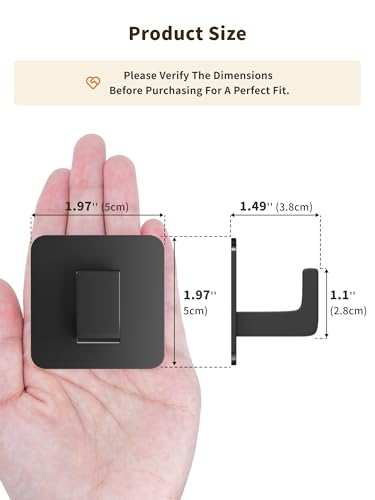 Square Self Adhesive Towel Hooks (6 Count)