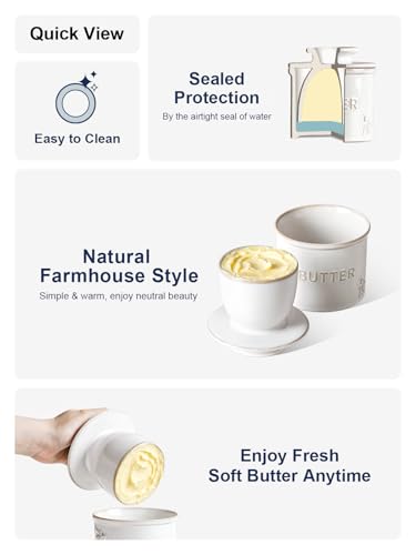 Butter Crock Butter Dish with Lid