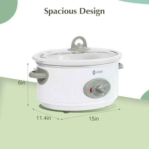 3.5 Quart Slow Cooker with 3 Heat Settings