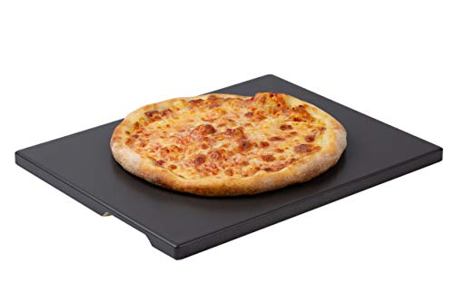 15" x 12" Black Glazed Pizza Stone