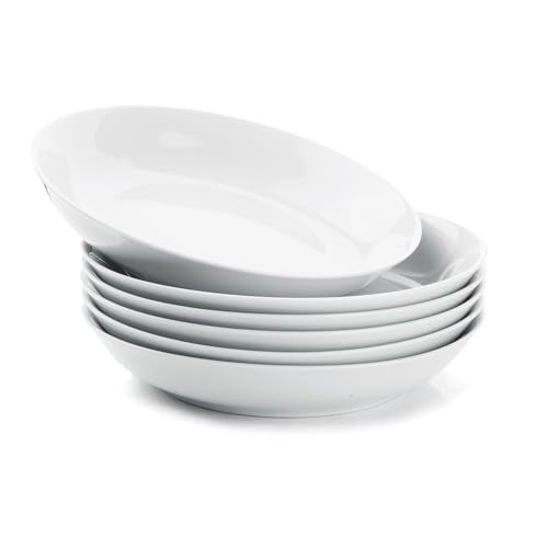 White Pasta Bowls Set of 6 (6 Count)