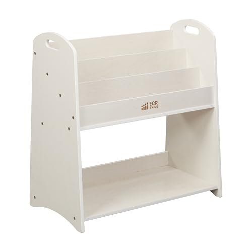 3 Shelf Floor Book Display with Handles and Storage