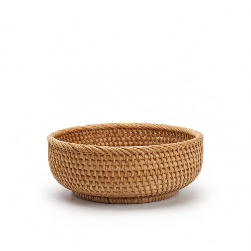 7.9" Small Round Rattan Basket