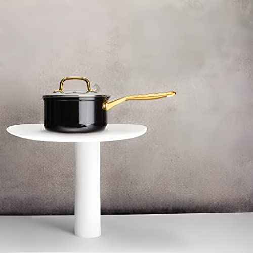 2.5 QT Ceramic Enamel Saucepan with Lid