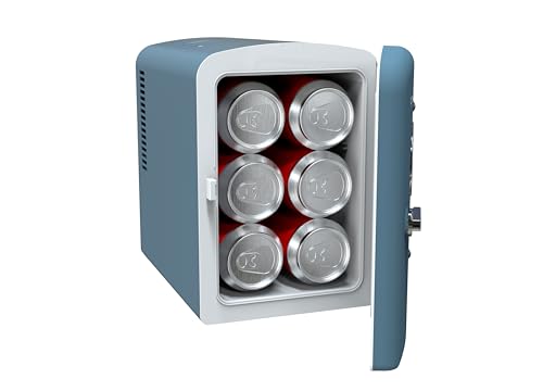 Retro 9 Can Mini Personal Fridge Portable Cooler for Car
