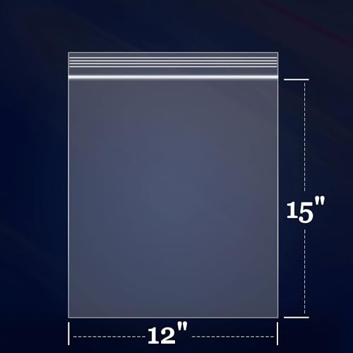500 Count 12" x 15" Large Zip Bags