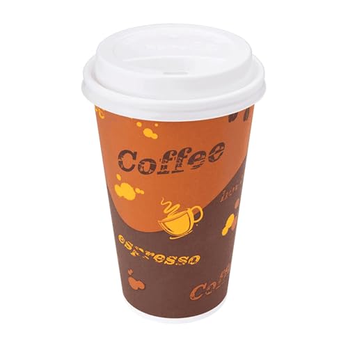 16 oz Paper Hot Coffee Cups [1000 ct] Disposable (1000 Count)