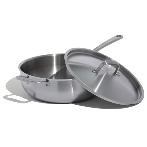 Cookware 5 Quart Stainless Steel Saucier Pan