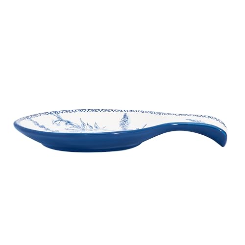 Blue Garden Toile De Jouy Spoon Rest for Stove Top