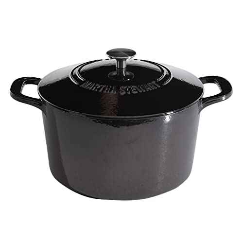 Gatwick 7 Quart Enamel Cast Iron Dutch Oven Pot with Lid