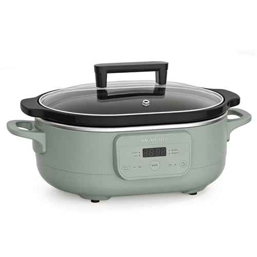 6 Quart Programmable Slow Cooker Removable Healthy Nonstick Pot