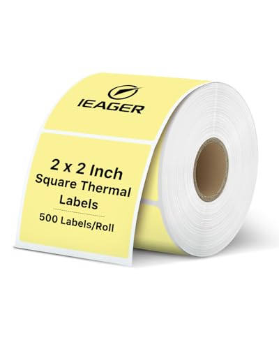 2"x2" Yellow Square Thermal Labels