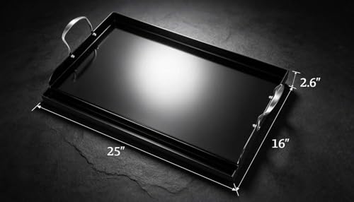 25 x 16 Inch NanoCeramic Cast Iron Griddle for Gas Grills