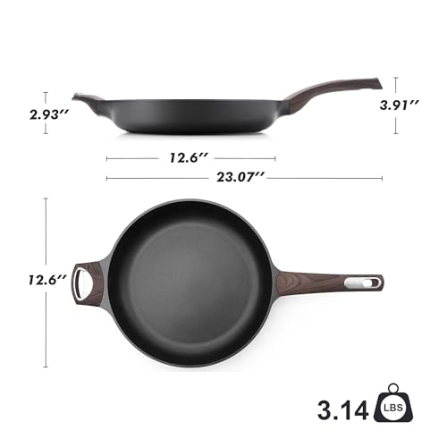 12.5in Nonstick Frying Pan Paella Pan