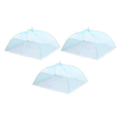 3 Pcs Large and Tall Food Covers 17" Mesh Food Covers for Outdoors Collapsible Food Protector Covers Tent for Parties Outdoor Picnics BBQs (3 Count)