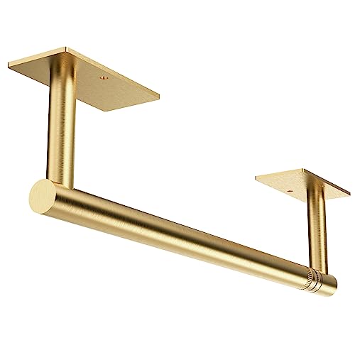 Gold Paper Towel Holder Under Cabinet Self Adhesive or Wall Mount