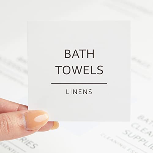144 Minimalist Laundry Room Labels (144 Count)