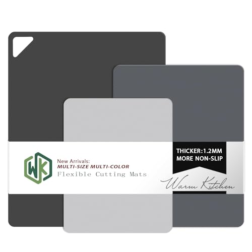 Flexible Plastic Cutting Boards Mats for Kitchen (3 Count)