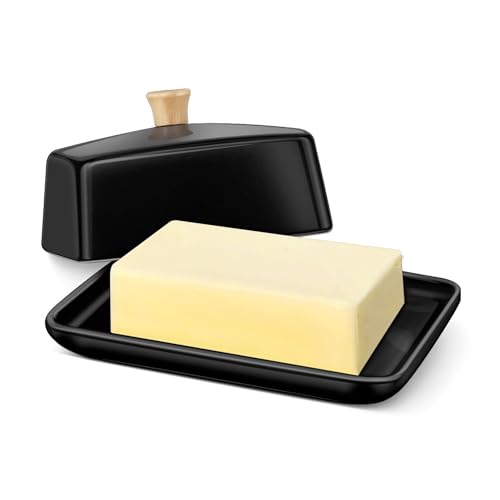 Large Ceramic Butter Dish with Lid for Countertop