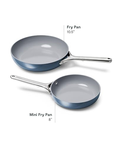 Ceramic Fry Pan Duo with Glass Lids
