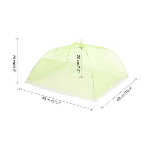 3 Pcs Large and Tall Food Covers 17" Mesh Food Covers for Outdoors Collapsible Food Protector Covers Tent for Parties Outdoor Picnics BBQs (3 Count)