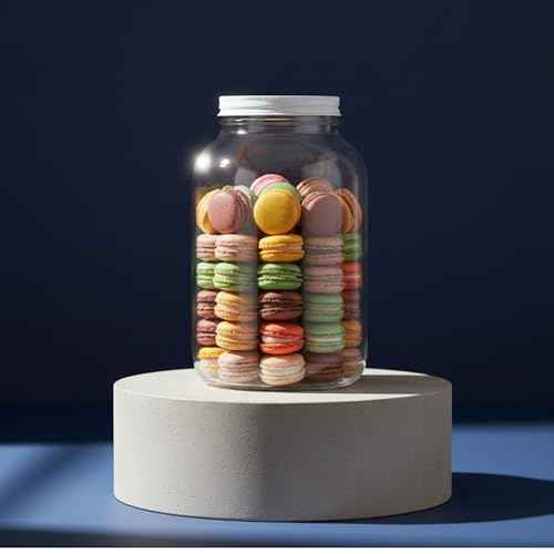 Set of 3 One Gallon Large Glass Jar with Lid (3 Count)
