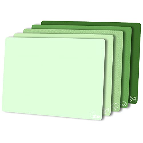 Plastic Cutting Board for Kitchen Set of 5 (5 Count)