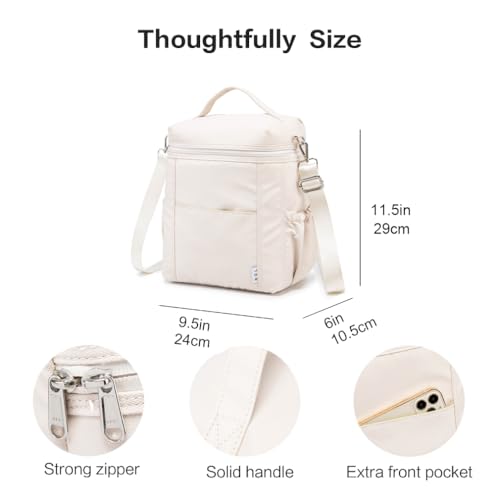 NOL Insulated Lunch Bags for Women Cooler Bag Lightweight Nylon Waterproof Lunch Box for Work