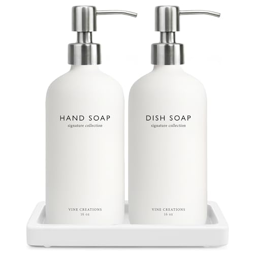 Glass Soap Dispenser Set (2 Count)