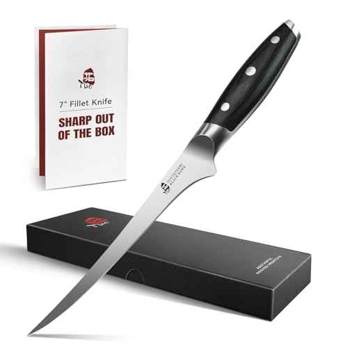Fillet Knife 7 Inch Professional Fish Boning Knife for Trimming Meat & Poultry