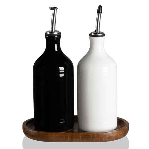 Sweejar Ceramic Olive Oil Dispenser Bottle Set