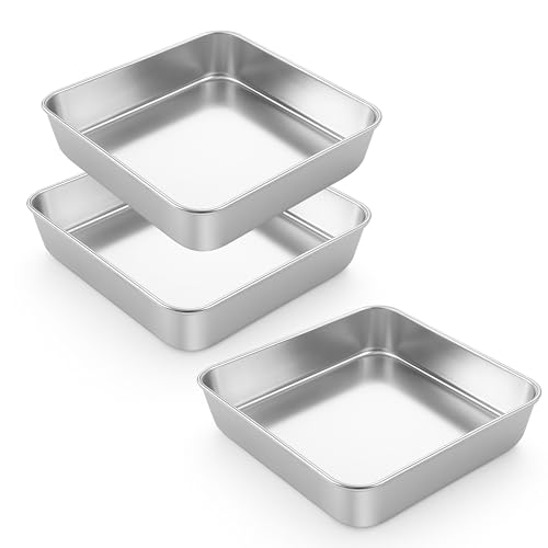 3 PCS 9 x 9 Inch Square Baking Cake Pan (10.99 Count)