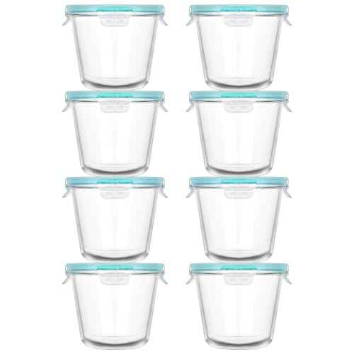 10Pack 22oz and 5pack Glass Storage Containers with Snap Airtight Lids (8 Count)