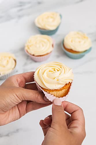 Reusable Silicone Baking Cup Silicone Muffin Liners for Cupcakes (24 Count)