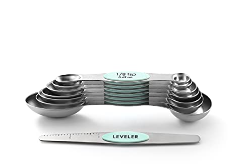 Stainless Steel 8 Magnetic Measuring Spoons Set (2 Count)