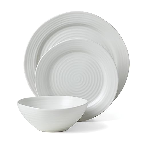 White Ridge Piece Dinnerware Set (12 Count)