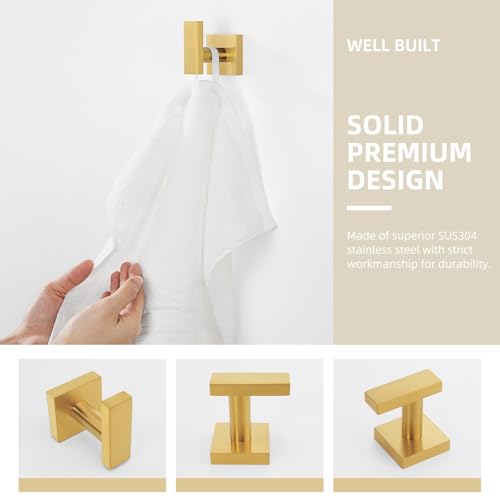 Brushed Dark Gold Towel Hook for Bathroom