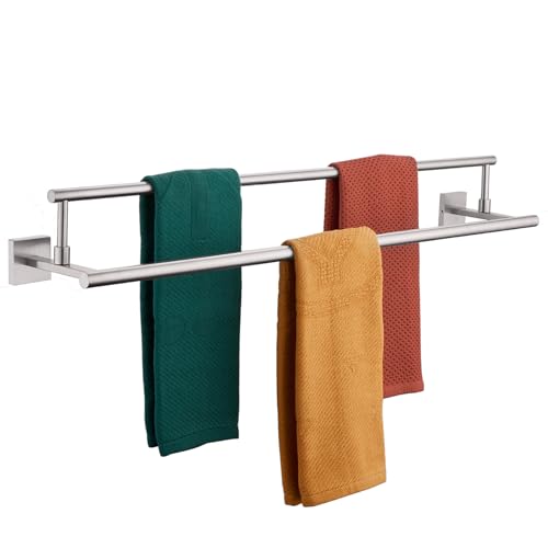 Bath Towel Holders Brushed Nickel Bathroom Rack 36 Inch Double Towel Bars Overlength Kitchen Rails Stainless Steel B5009BR