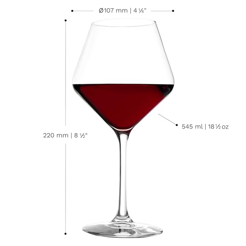 Revolution Burgundy Red Wine Glasses 18 1 (4 Count)