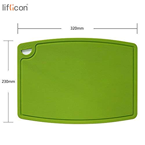 Thick Silicone Cutting Board 12.6'' x 9.1'' Juice Grooves Easy Grip Handle Dishwasher Safe