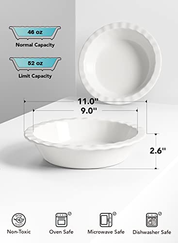 Ceramic Pie Pans for Baking (2 Count)