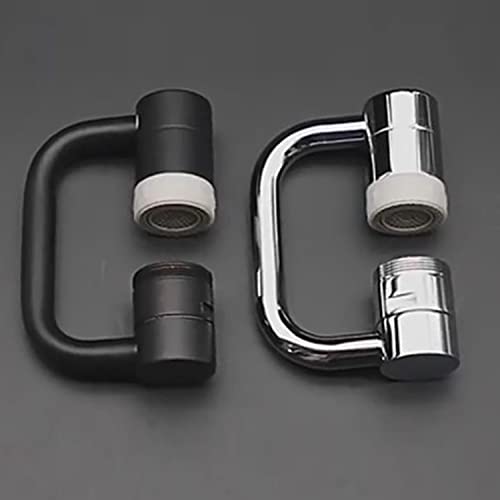 2 Packs Matte Black Rotating Faucet Extender Aerator (2 Count)