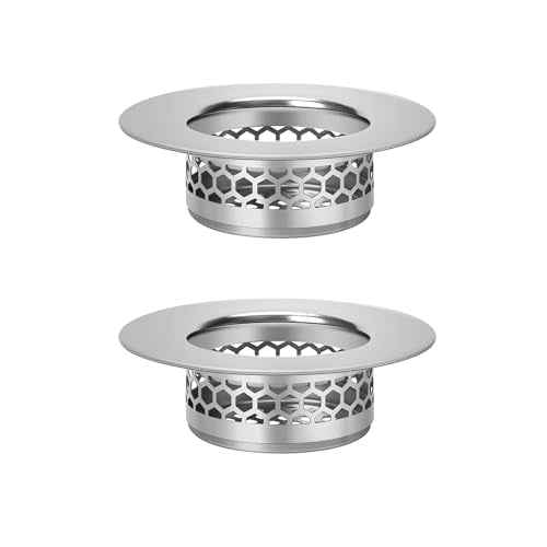 Hair Catcher Shower Drain Bathtub Lavatory Sink Drain Strainer for Laundry (2 Count)